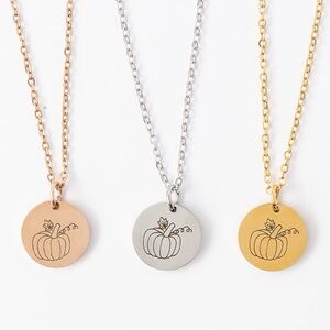 NEW Pumpkin Necklace - Rose Gold, Gold, or Silver